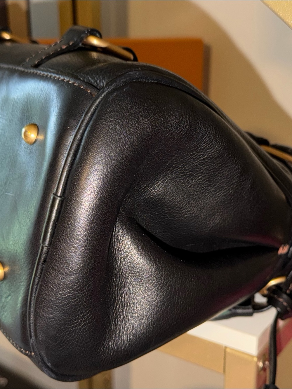 Dooney & Bourke Florentine Leather Regular Satchel Bag - Black - Picture 6 of 9